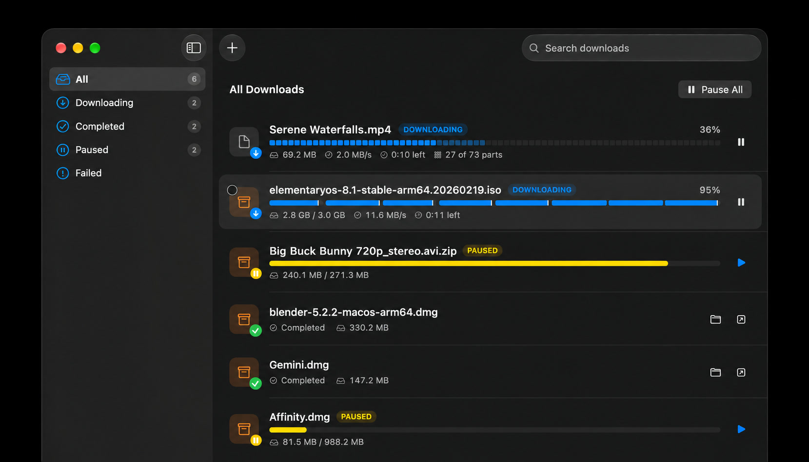 The Convoy download queue
